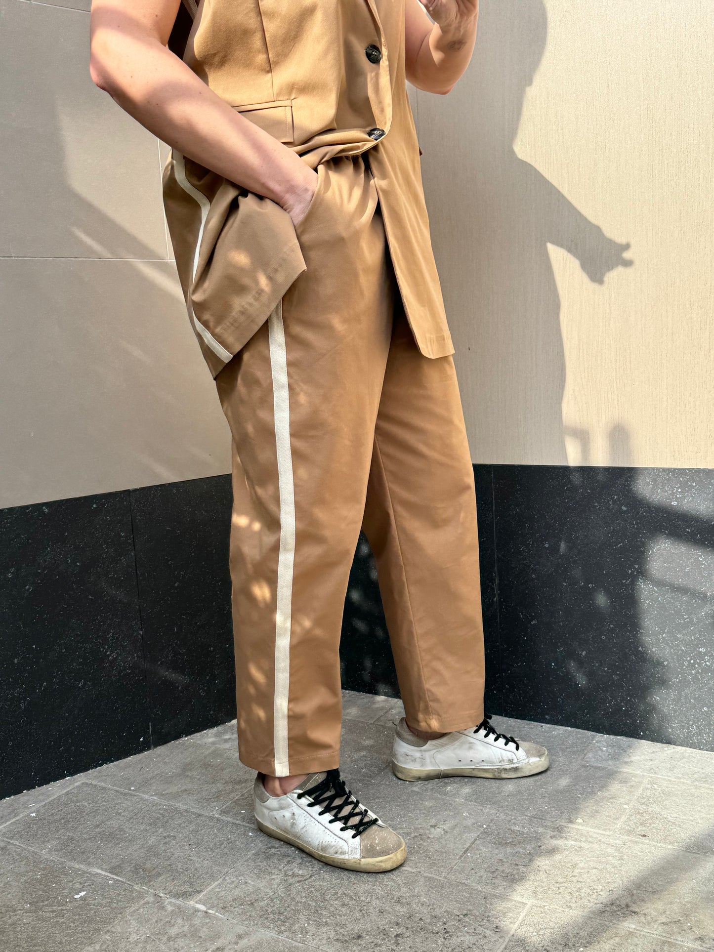 Gilet cotone con profilo