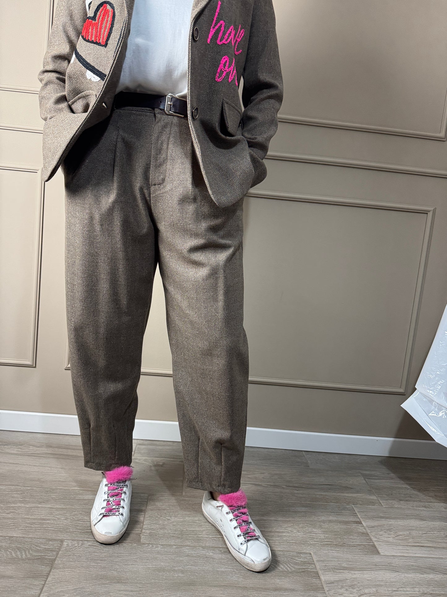 Blazer over con ricamo