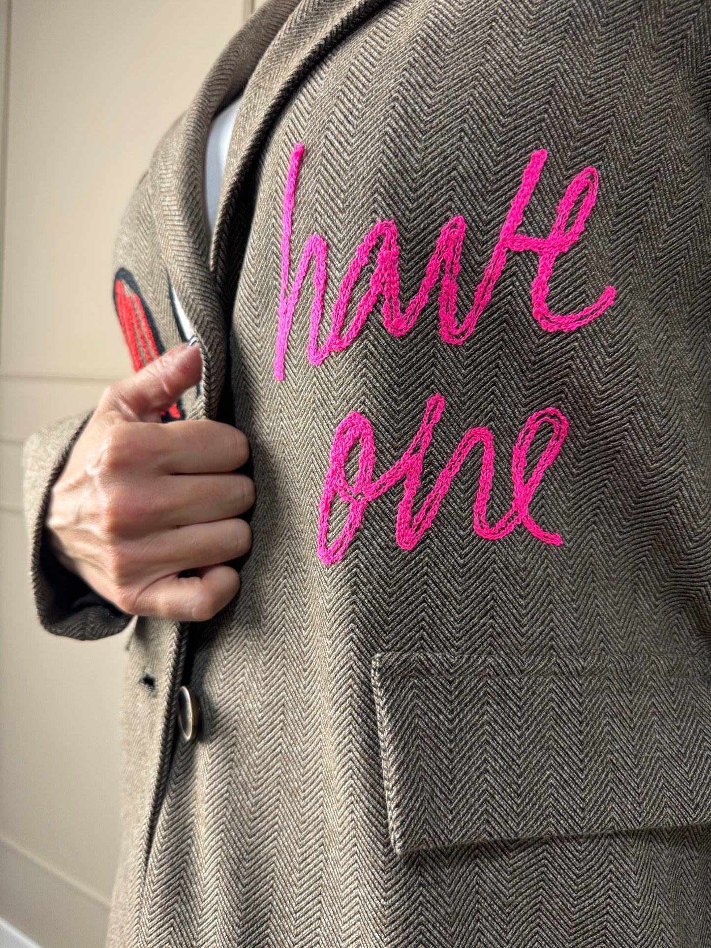 Blazer over con ricamo