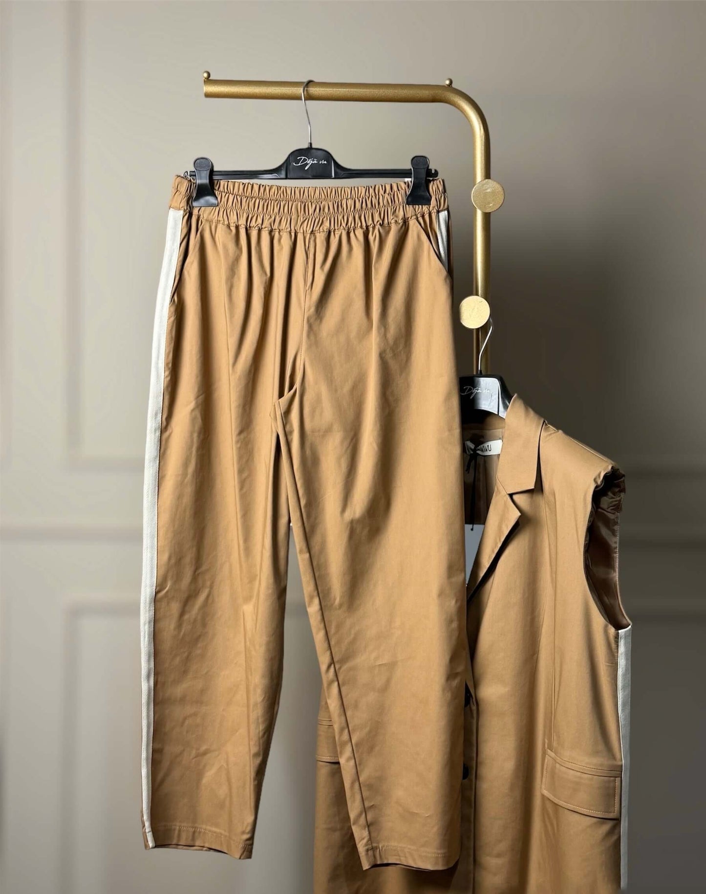 Pantalone cotone con profilo