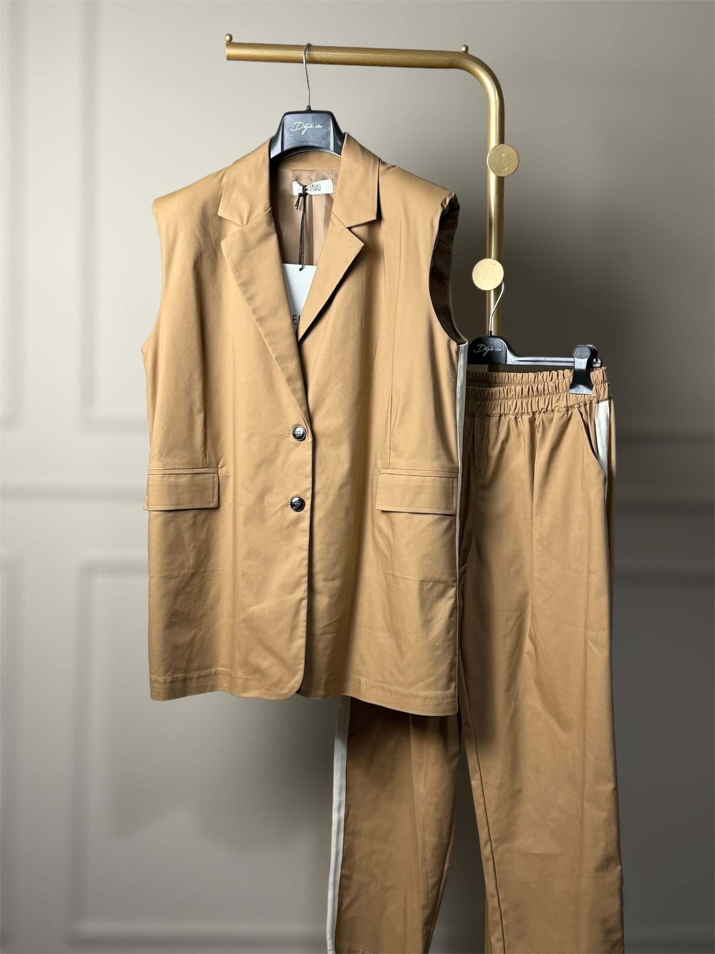 Pantalone cotone con profilo