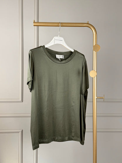 Blusa mezza manica in raso