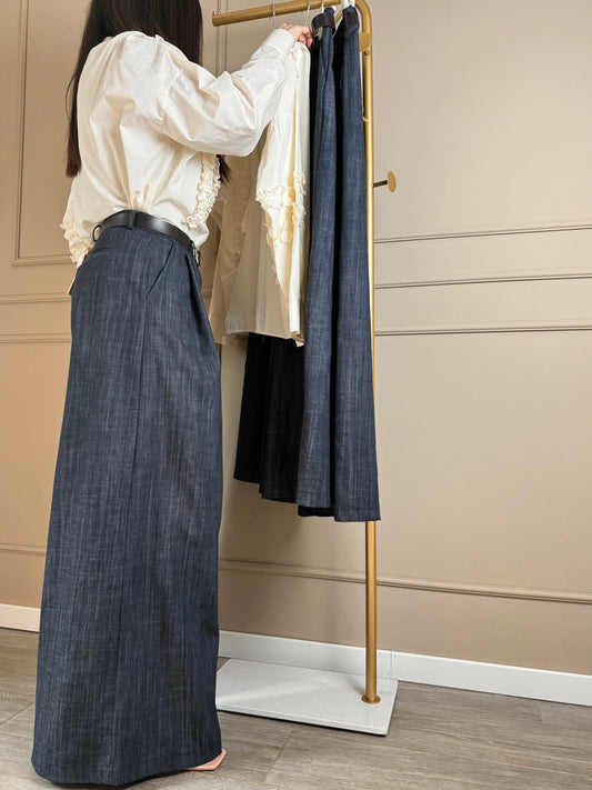 Pantalone palazzo denim