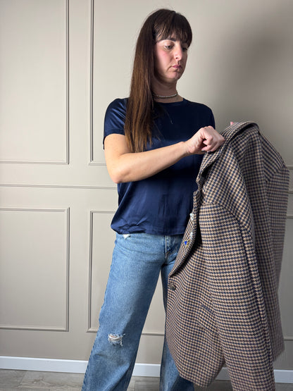 Blusa mezza manica in raso