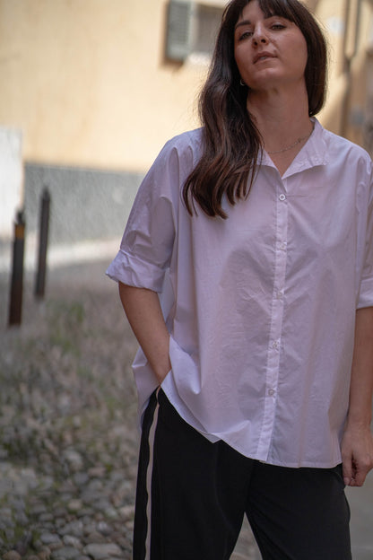 Camicia con stampa sul retro